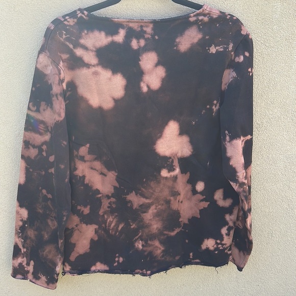 MLB New York Yankees 🔥 Baseball Bleached Tie Die Sweatshirt With Logo Sz M - Picture 3 of 8